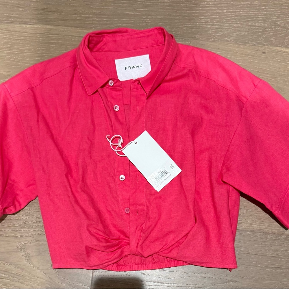 Frame Denim Pink Crop Top